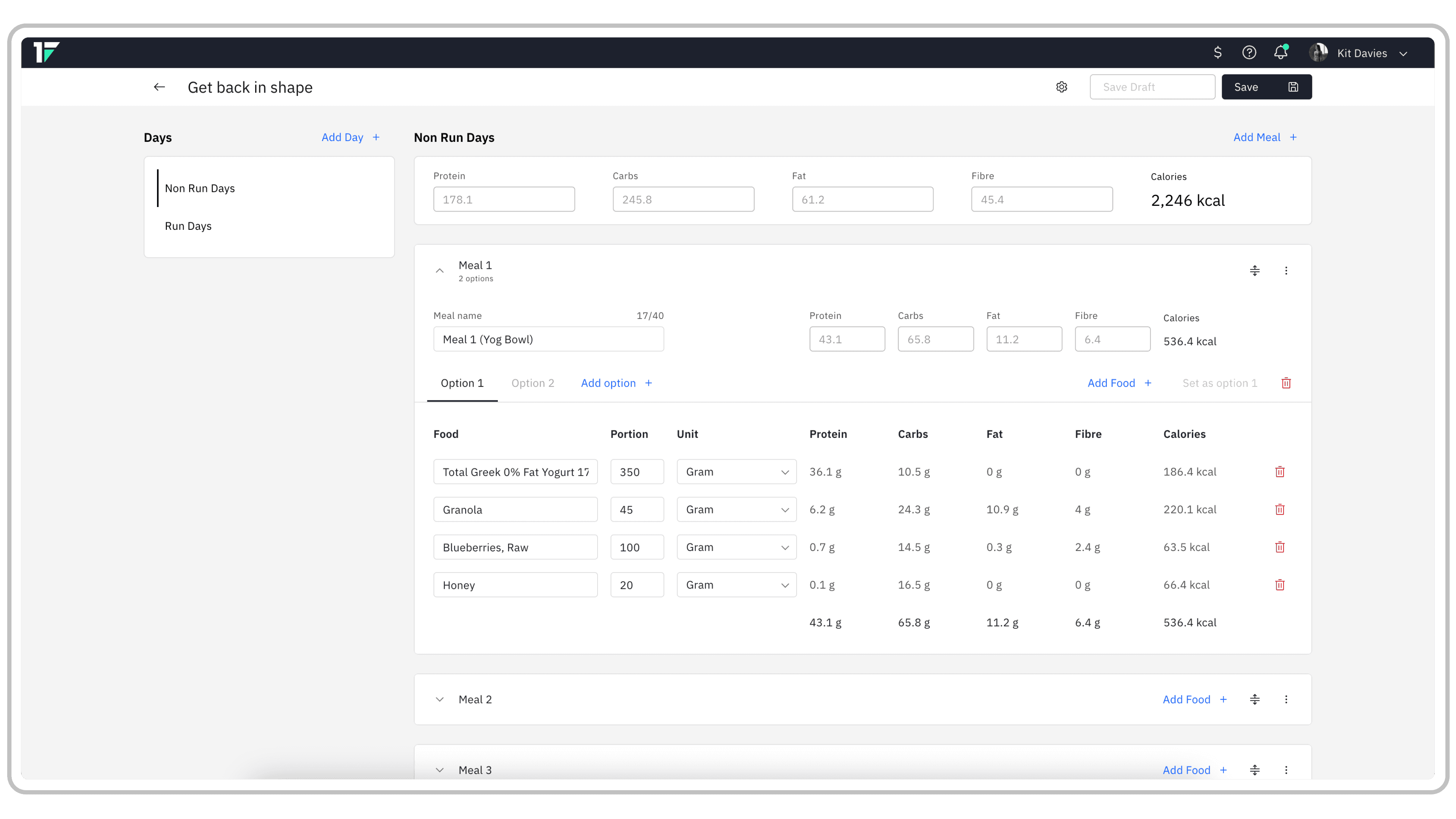 Build Simple Macro Plans or Detailed Meal Plans